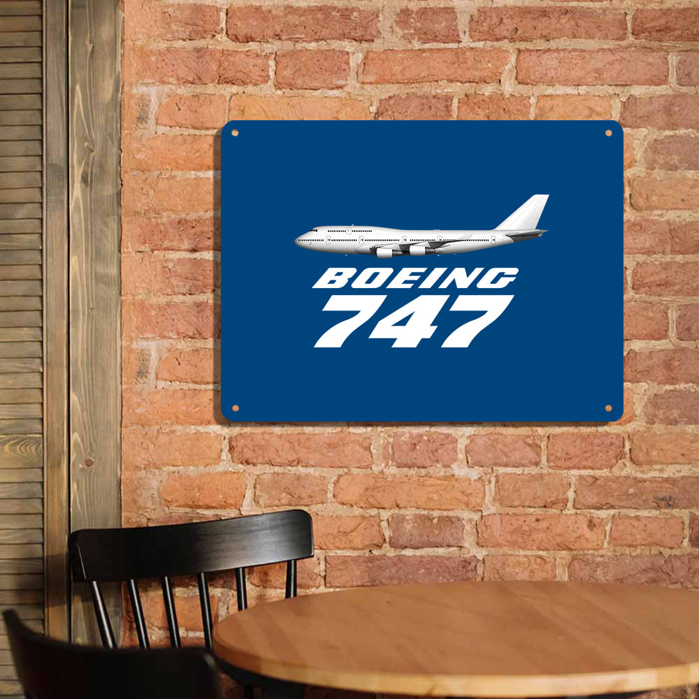 The Boeing 747 Printed Metal Sign