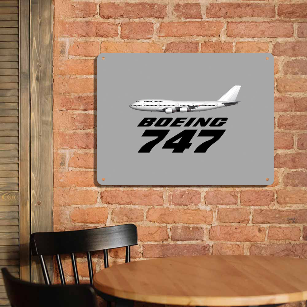The Boeing 747 Printed Metal Sign