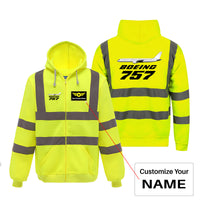 Thumbnail for The Boeing 757 Designed Reflective Zipped Hoodies