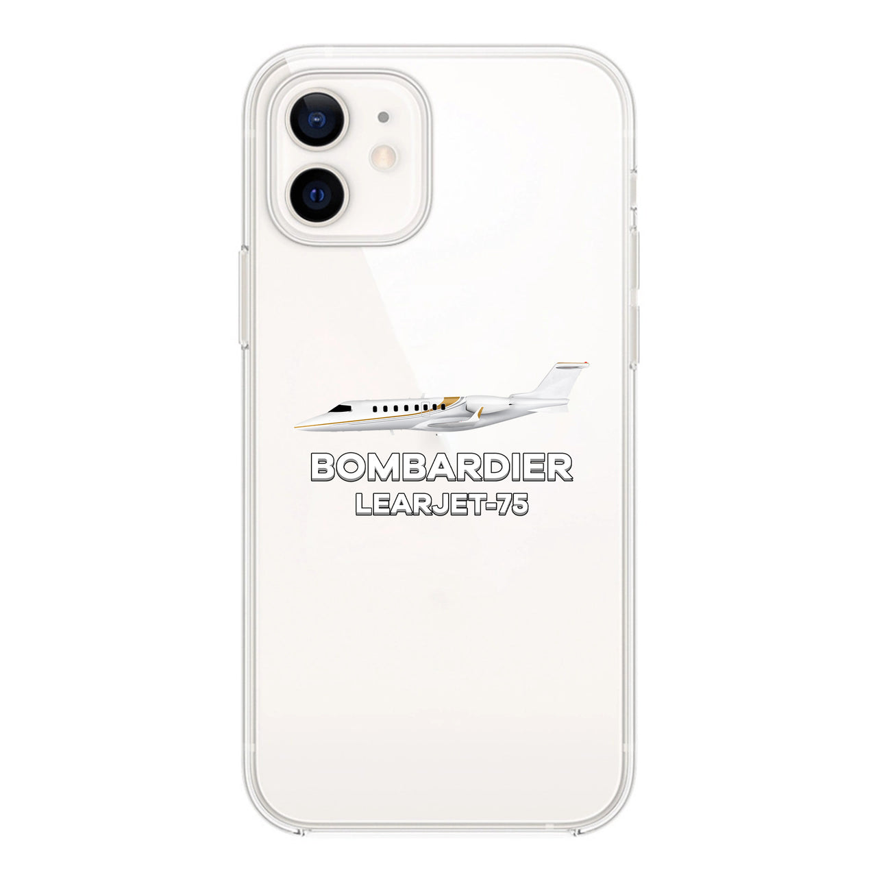 The Bombardier Learjet 75 Designed Transparent Silicone iPhone Cases