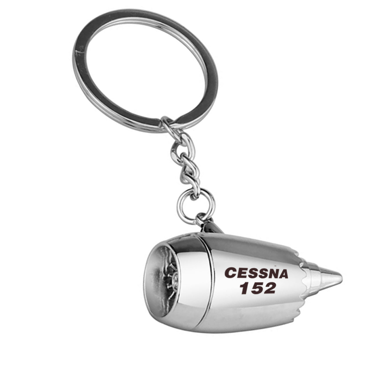 The Cessna 152 Designed Airplane Jet Engine Shaped Key Chain