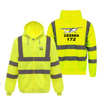 Thumbnail for The Cessna 172 Designed Reflective Zipped Hoodies