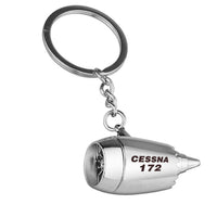 Thumbnail for The Cessna 172 Designed Airplane Jet Engine Shaped Key Chain