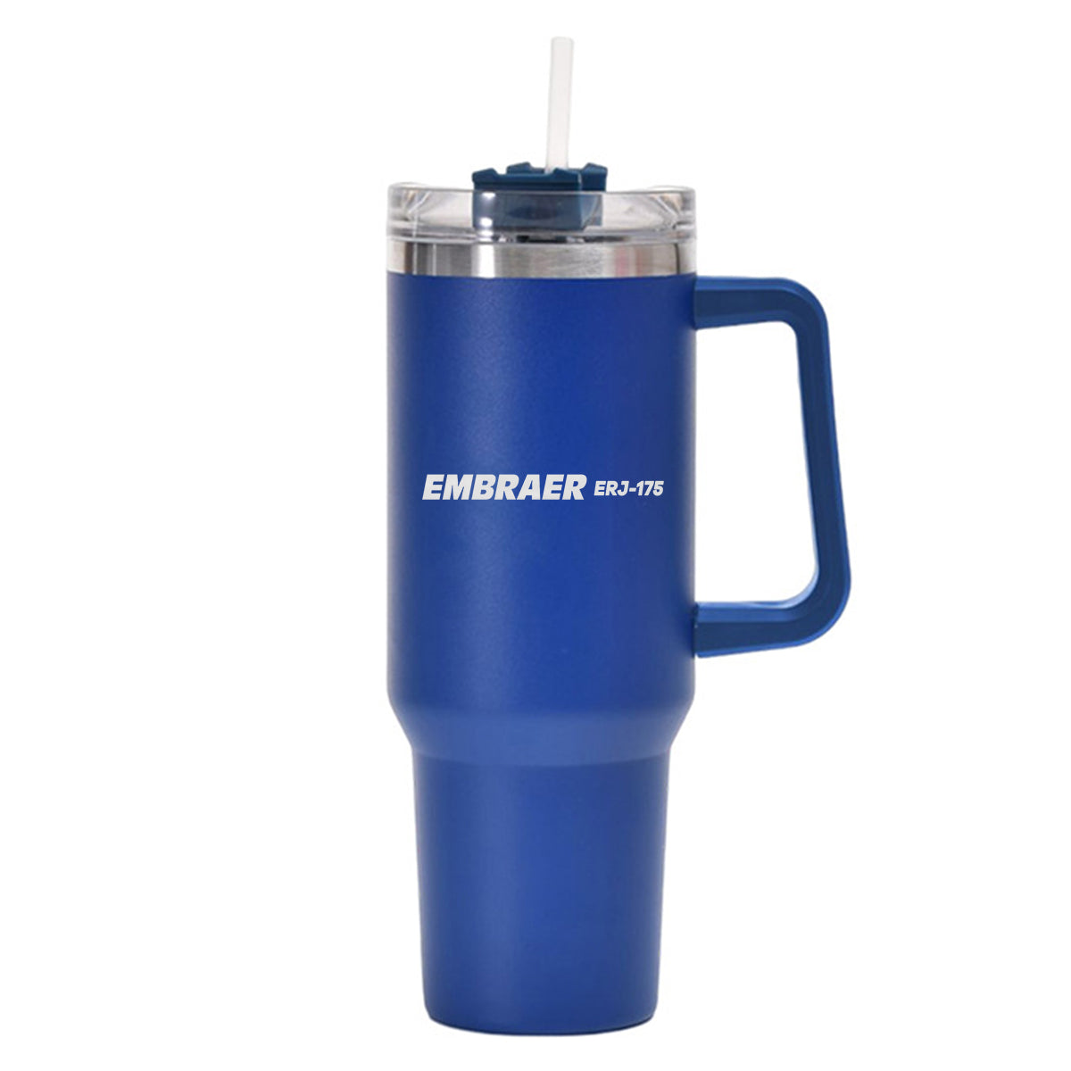 The Embraer ERJ-175 Designed 40oz Stainless Steel Car Mug With Holder