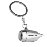 Thumbnail for The Embraer ERJ-190 Designed Airplane Jet Engine Shaped Key Chain