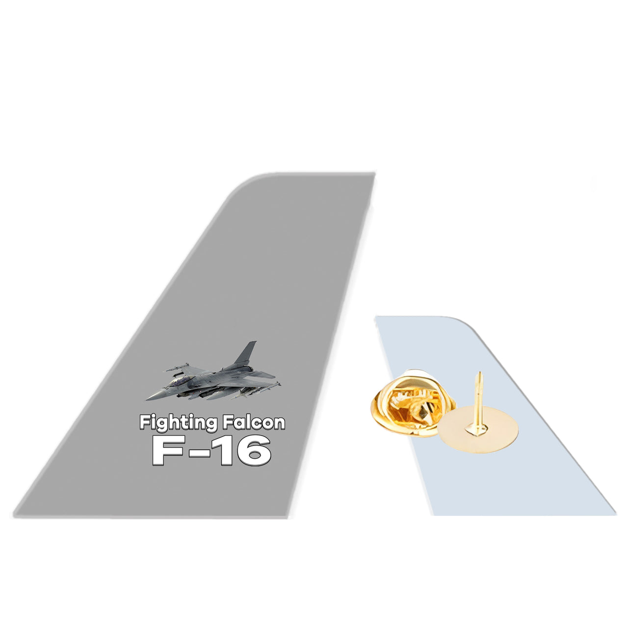The Fighting Falcon F16 Designed Tail Shape Badges & Pins