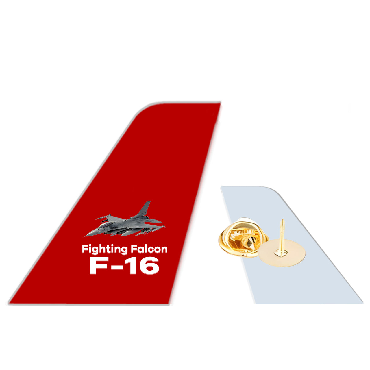 The Fighting Falcon F16 Designed Tail Shape Badges & Pins