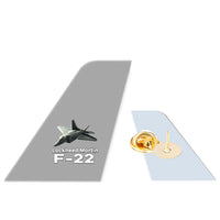 Thumbnail for The Lockheed Martin F22 Designed Tail Shape Badges & Pins