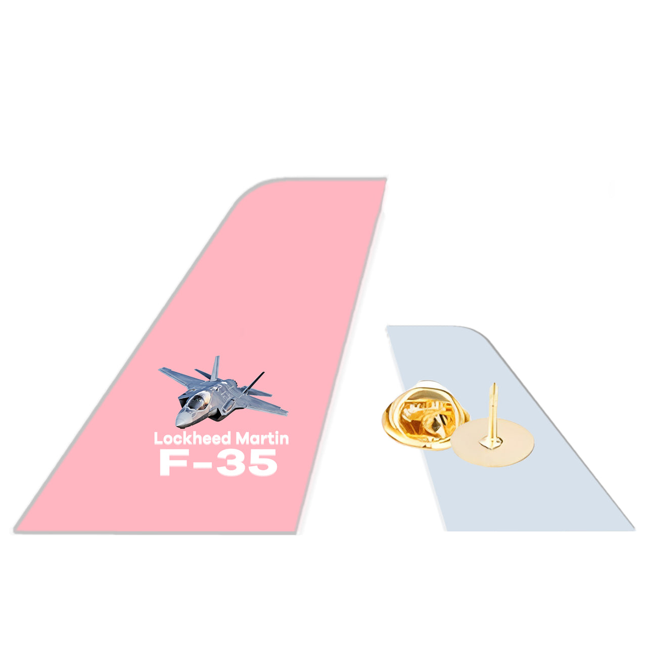 The Lockheed Martin F35 Designed Tail Shape Badges & Pins