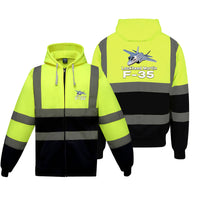 Thumbnail for The Lockheed Martin F35 Designed Reflective Zipped Hoodies