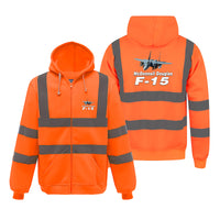 Thumbnail for The McDonnell Douglas F15 Designed Reflective Zipped Hoodies