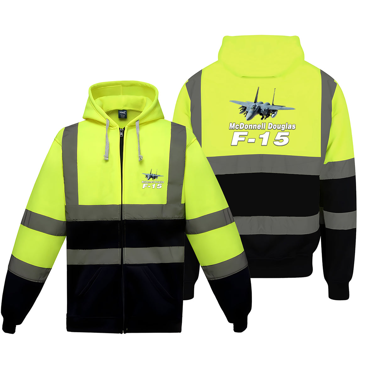 The McDonnell Douglas F15 Designed Reflective Zipped Hoodies