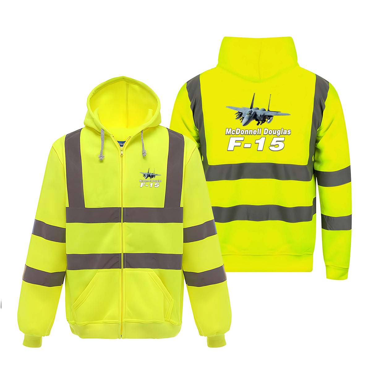 The McDonnell Douglas F15 Designed Reflective Zipped Hoodies