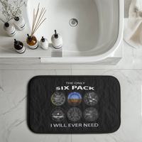 Thumbnail for The Only Six Pack I Will Ever Need Designed Bath Mats