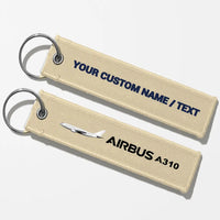 Thumbnail for The Airbus A310 Key Chains - Beige - Personalized