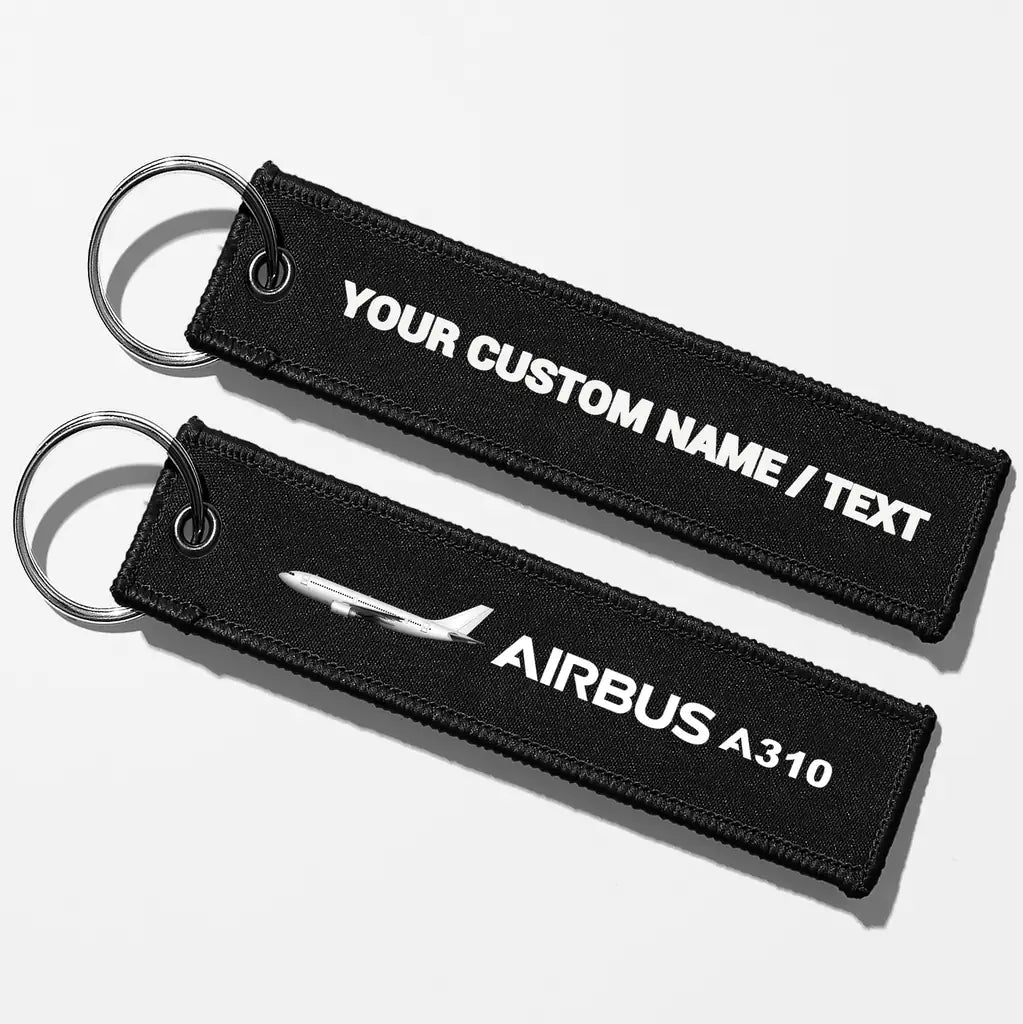 The Airbus A310 Key Chains - Black - Personalized