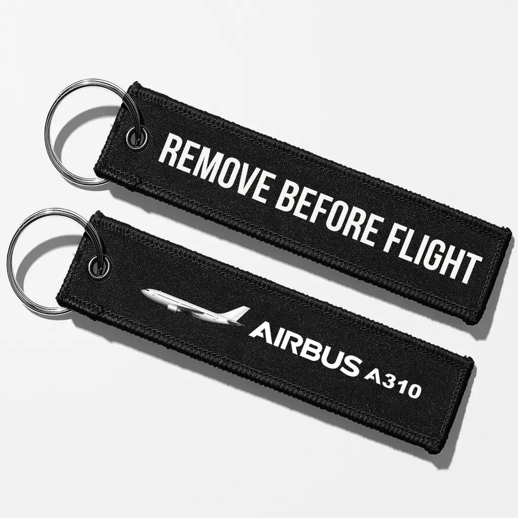 The Airbus A310 Key Chains - Black - Remove Before Flight