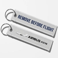Thumbnail for The Airbus A310 Key Chains - White - Remove Before Flight