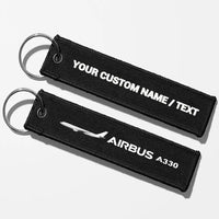 Thumbnail for The Airbus A330 Key Chains - Black - Personalized