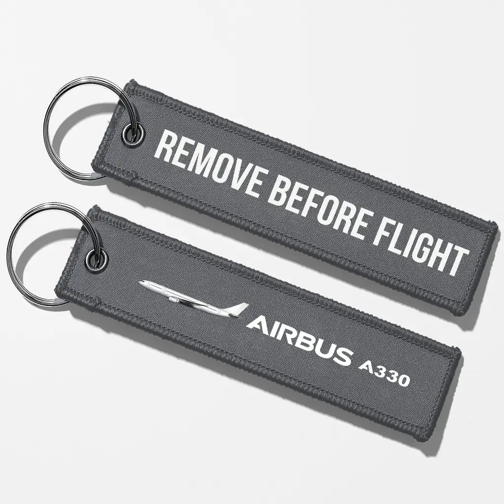 The Airbus A330 Key Chains - Gray - Remove Before Flight