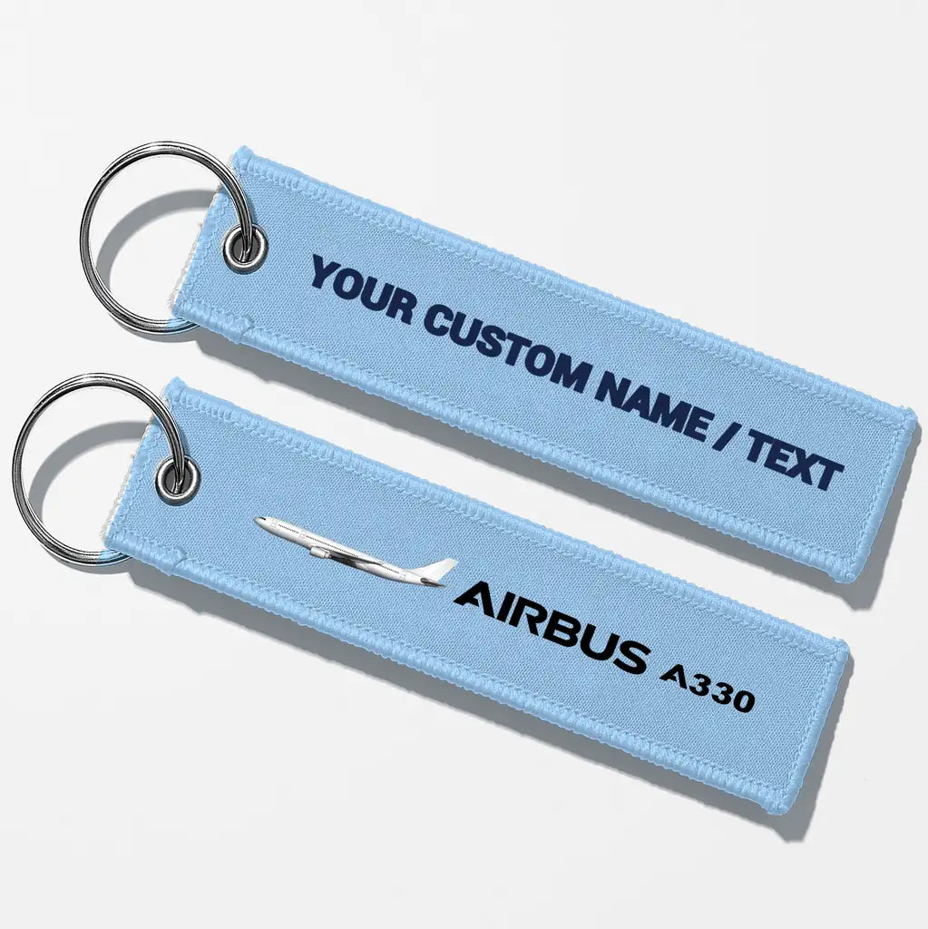 The Airbus A330 Key Chains - Light Blue - Personalized