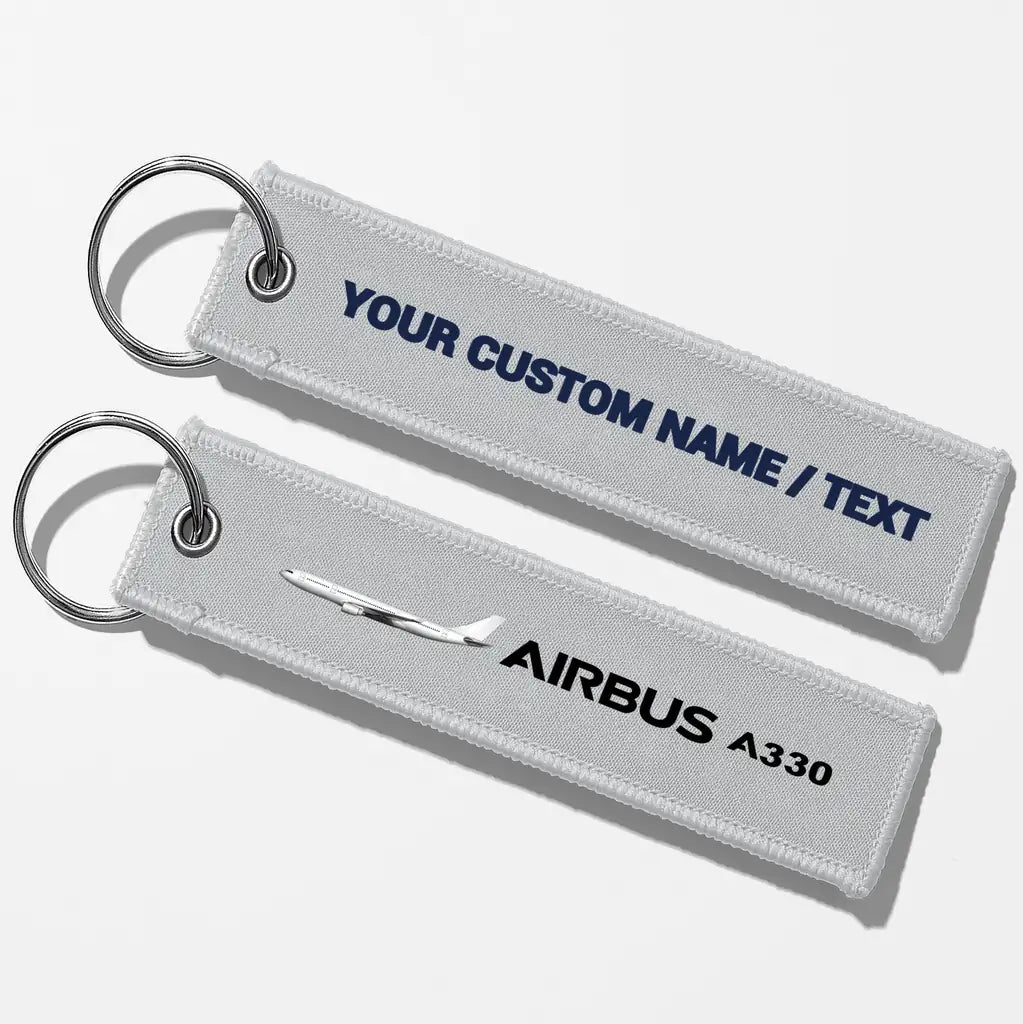 The Airbus A330 Key Chains - Light Gray - Personalized