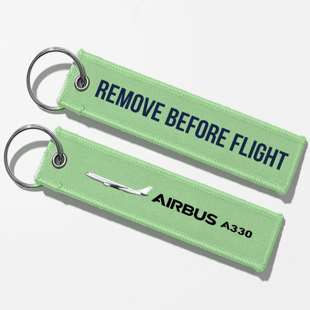 The Airbus A330 Key Chains - Light Green - Remove Before Flight