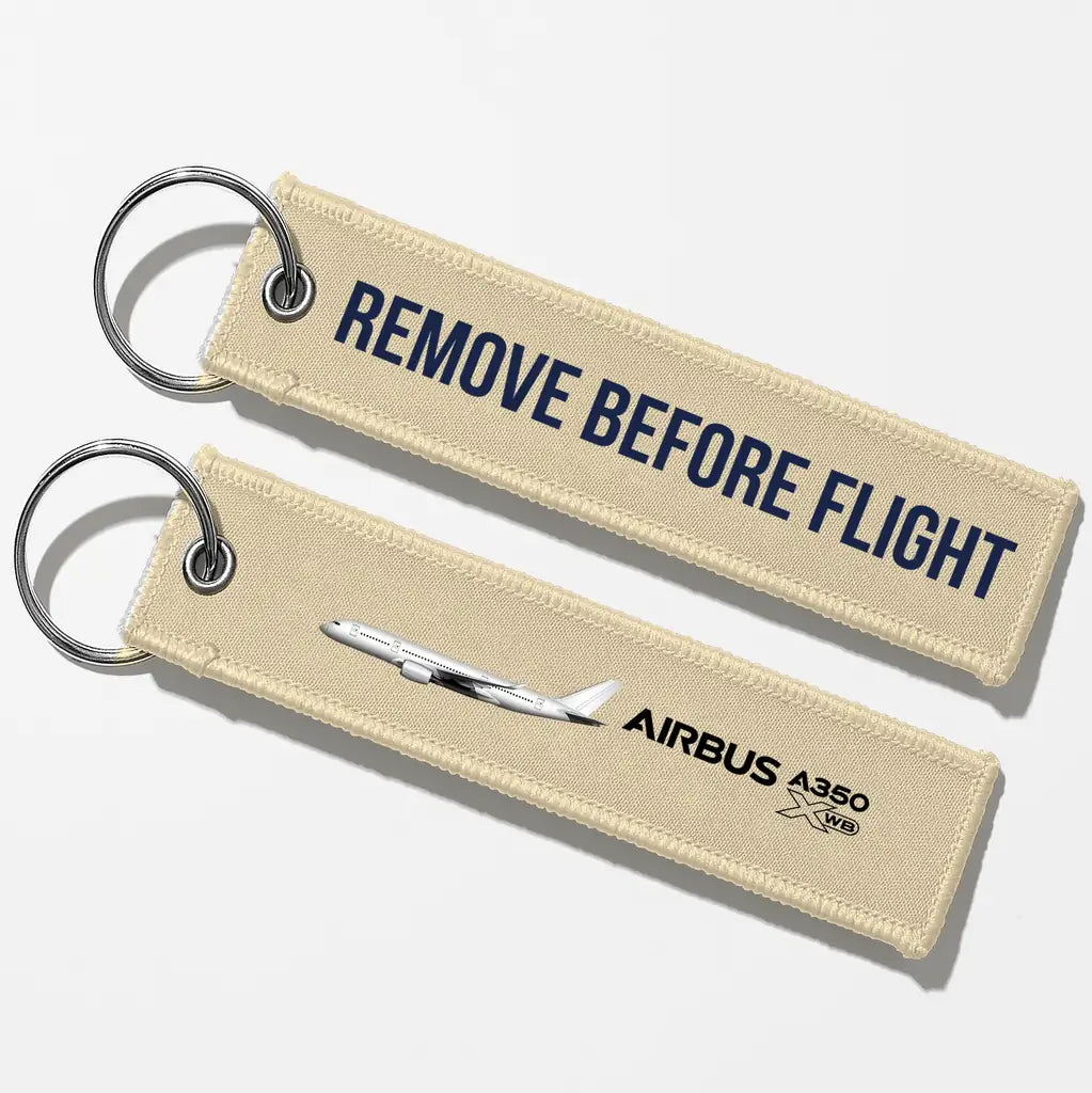 The Airbus A350 Key Chains - Beige - Remove Before Flight