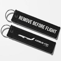 Thumbnail for The Airbus A350 Key Chains - Black - Remove Before Flight