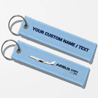 Thumbnail for The Airbus A350 Key Chains - Light Blue - Personalized