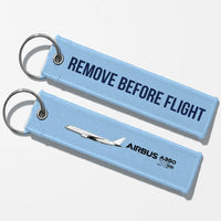 Thumbnail for The Airbus A350 Key Chains - Light Blue - Remove Before Flight