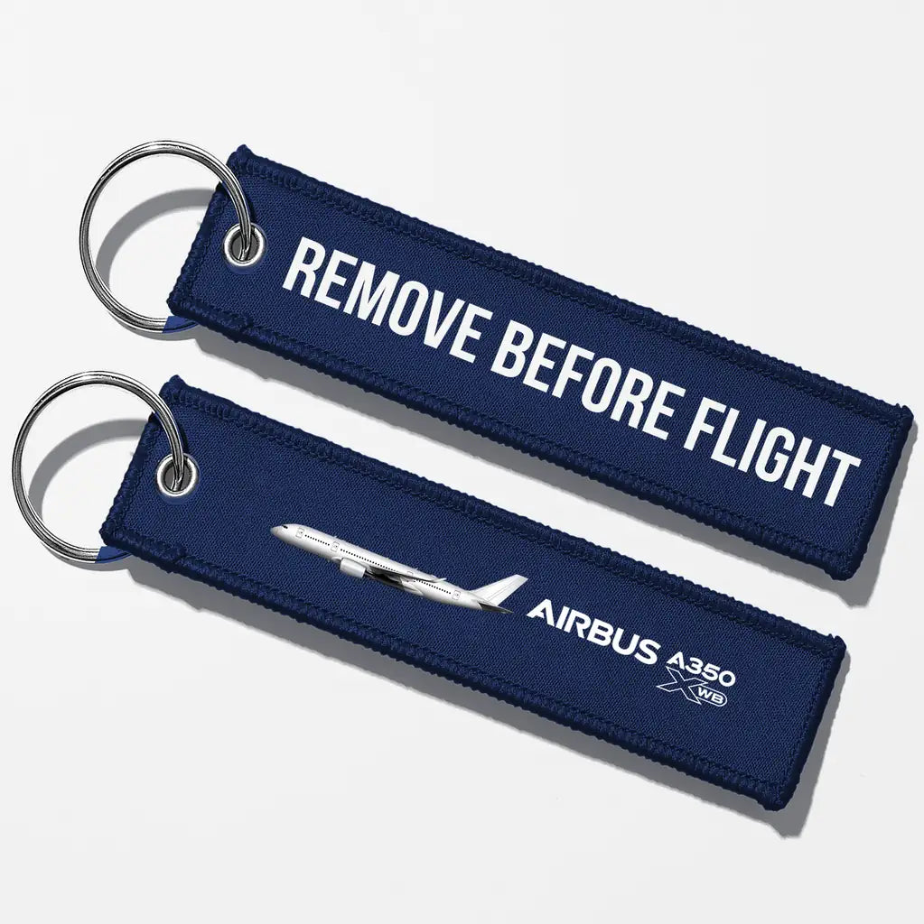 The Airbus A350 Key Chains - Navy Blue - Remove Before Flight