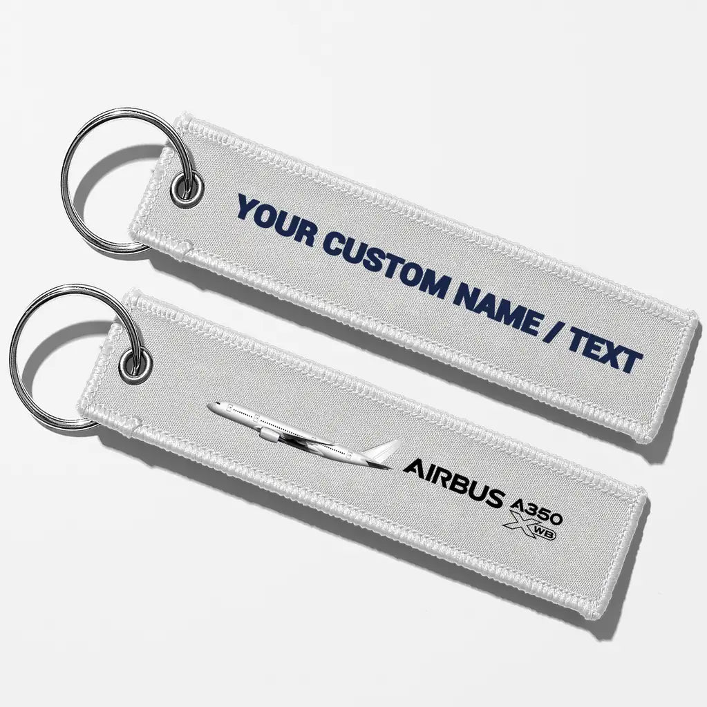 The Airbus A350 Key Chains - White - Personalized