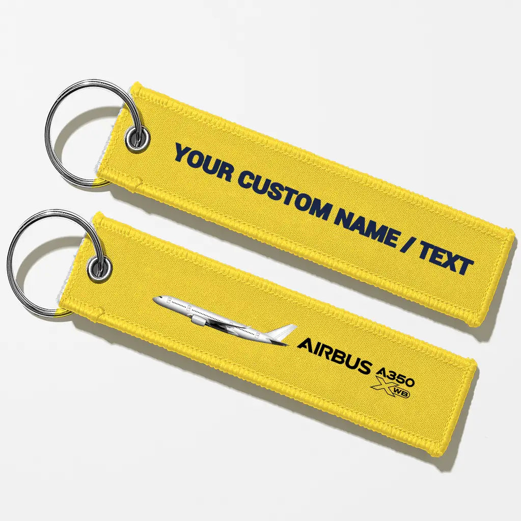 The Airbus A350 Key Chains - Yellow - Personalized