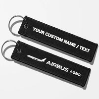 Thumbnail for The Airbus A380 Key Chains - Black - Personalized