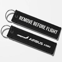 Thumbnail for The Airbus A380 Key Chains - Black - Remove Before Flight