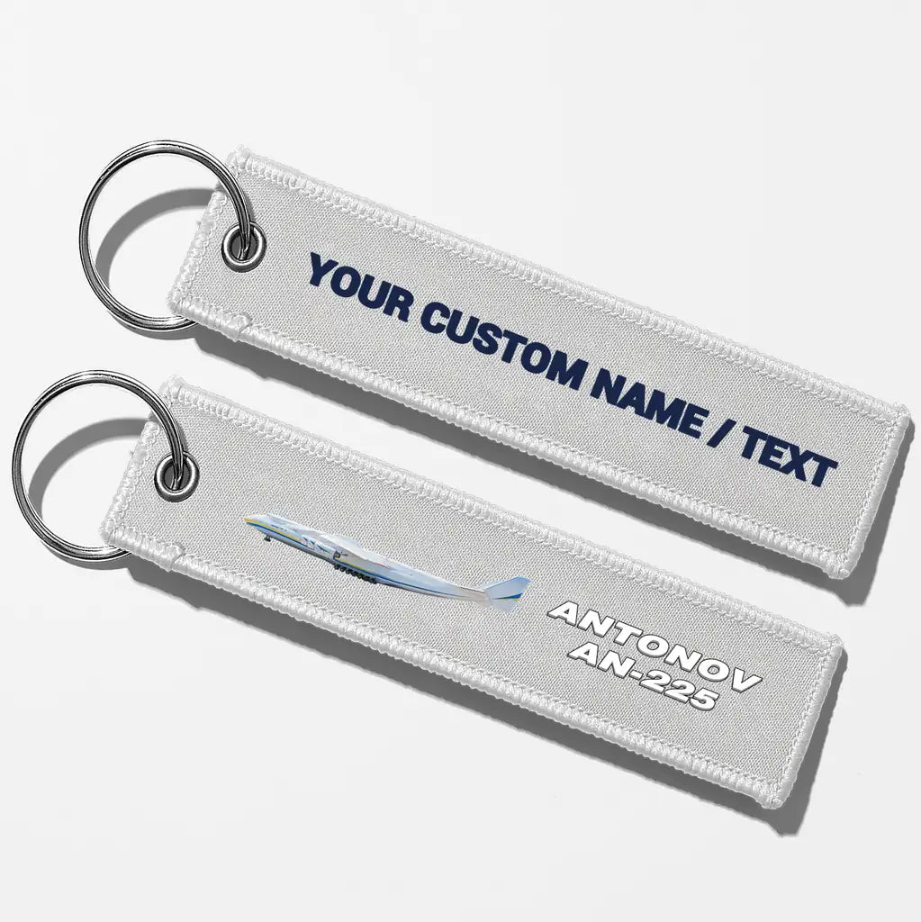 The Antonov AN-225 Aviator Key Chains - White - Personalized