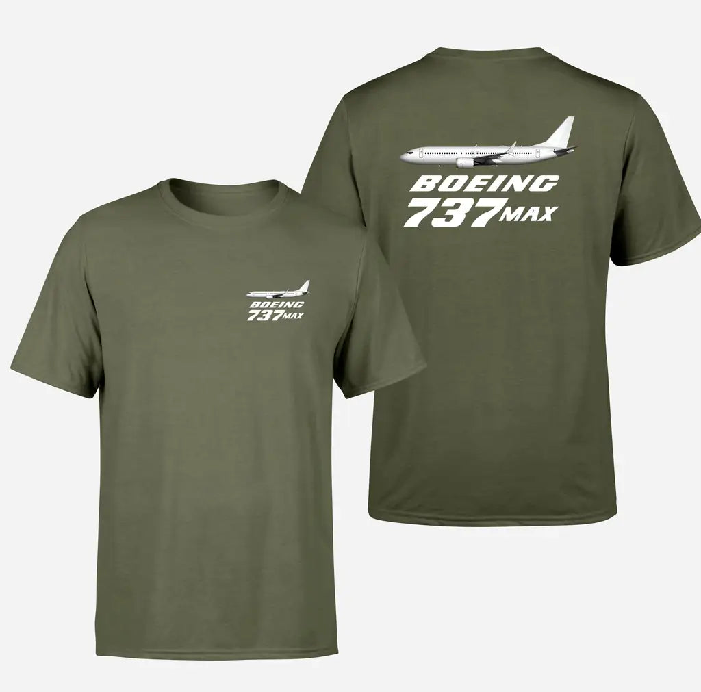 The Boeing 737Max design on green army double side