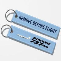 Thumbnail for The Boeing 737Max Key Chains - Light Blue - Remove Before Flight
