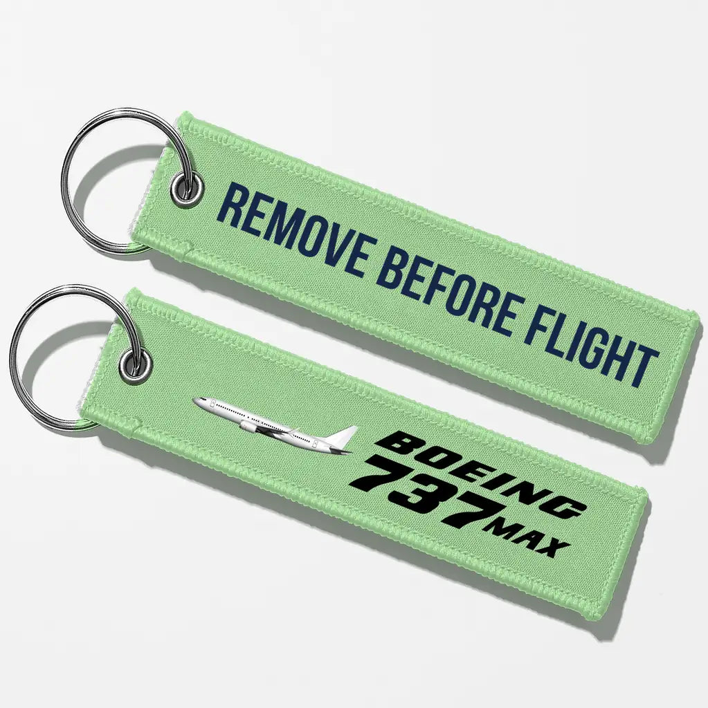 The Boeing 737Max Key Chains - Light Green - Remove Before Flight