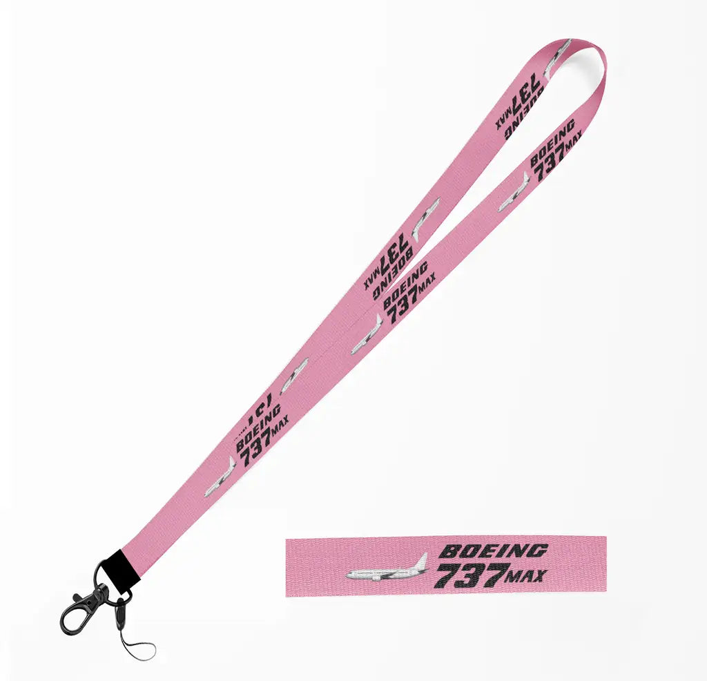The Boeing 737Max lanyard - pink