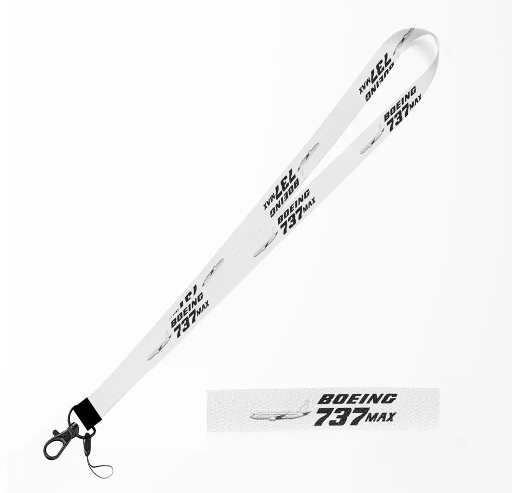 The Boeing 737Max lanyard - white