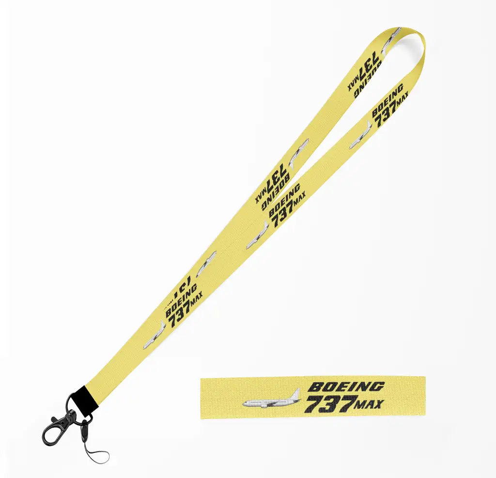 The Boeing 737Max lanyard - yellow