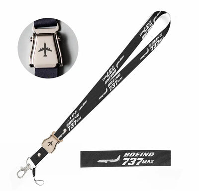 The Boeing 737Max seat belt lanyard - black