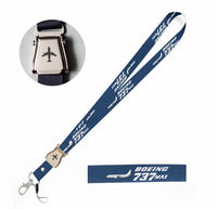 Thumbnail for The Boeing 737Max seat belt lanyard - dark blue