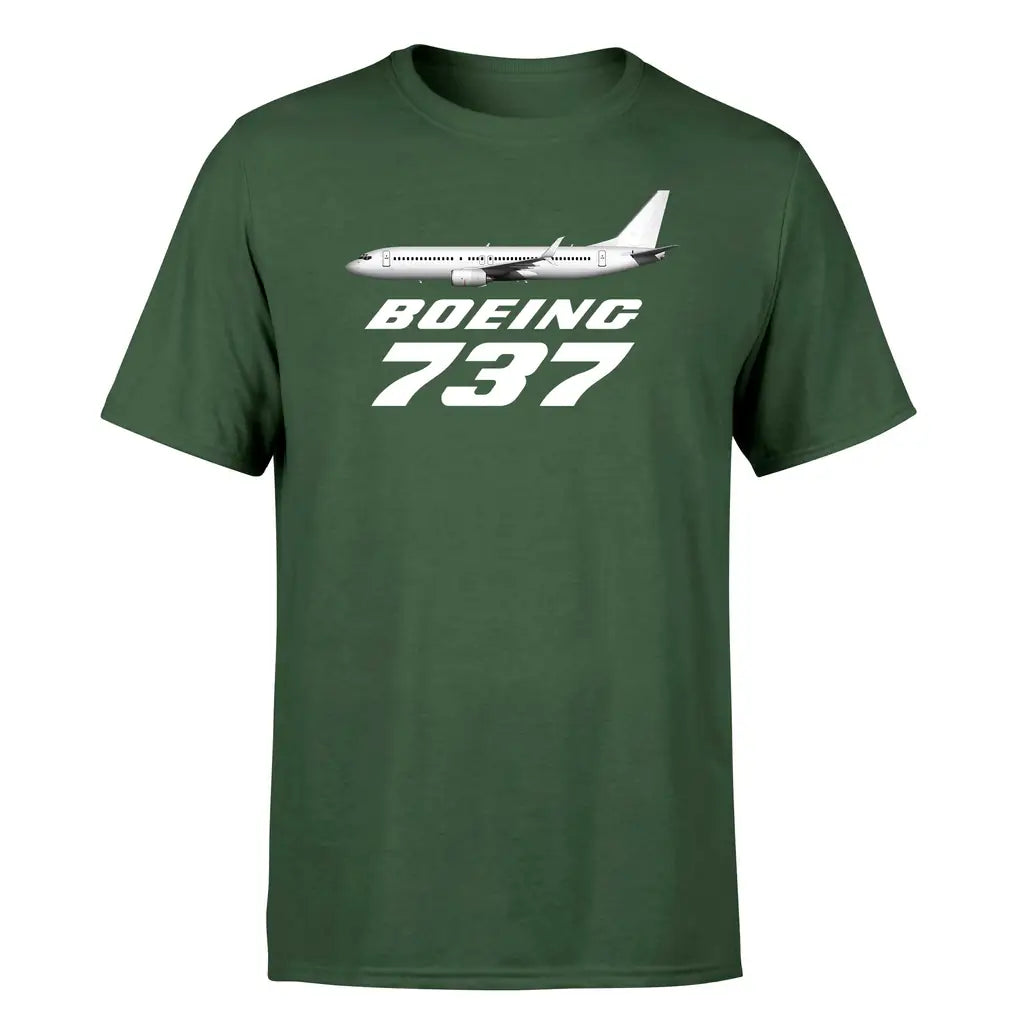 The Boeing 737 design on dark green single side