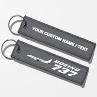 Thumbnail for The Boeing 737 Key Chains - Gray - Personalized