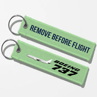 Thumbnail for The Boeing 737 Key Chains - Light Green - Remove Before Flight