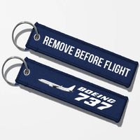 Thumbnail for The Boeing 737 Key Chains - Navy Blue - Remove Before Flight