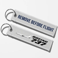 Thumbnail for The Boeing 737 Key Chains - White - Remove Before Flight